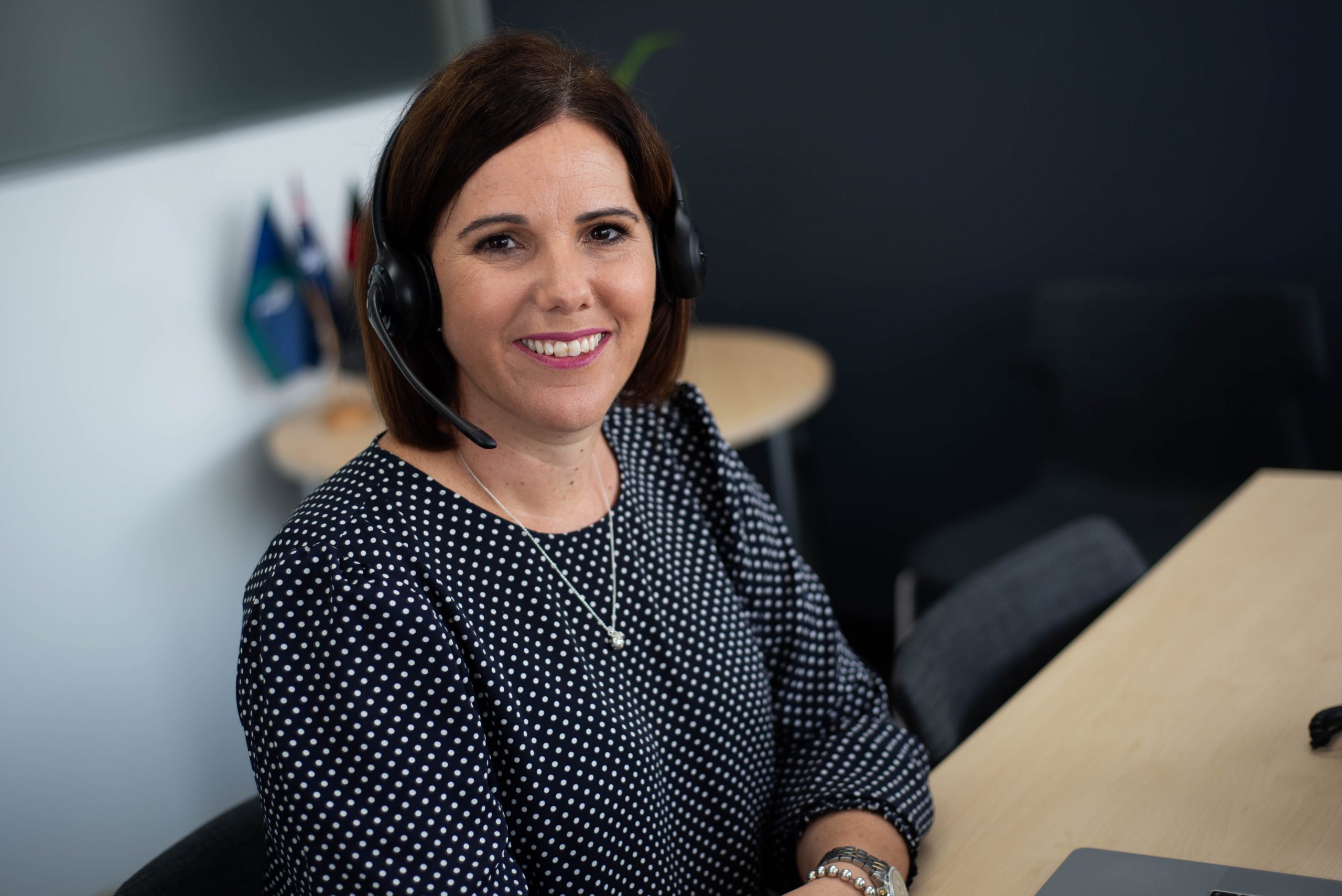 Woman at Support Desk